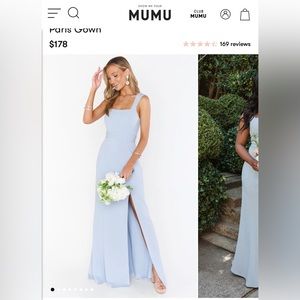 Show Me Your Mumu Paris Gown Steel Blue Small